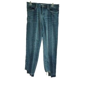 Anthropologie Chelsea & Violet Jeans Women's Size 27  Two Tone Step Cut Hem